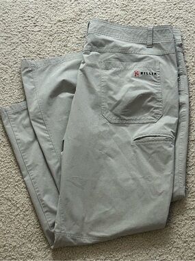 Killik Hiking Pants Men Size 42x32 Gray Stretch Outdoor Trail Pants